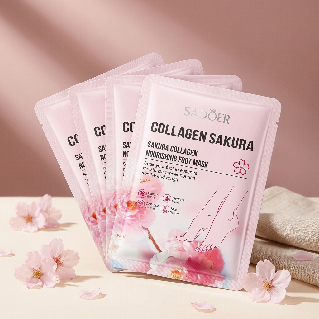 Sakura Collagen Nourishing Foot Mask - Luna Sole Care